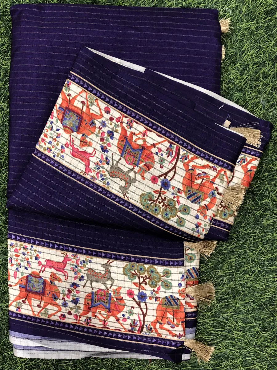 Tusser Checks Sarees
