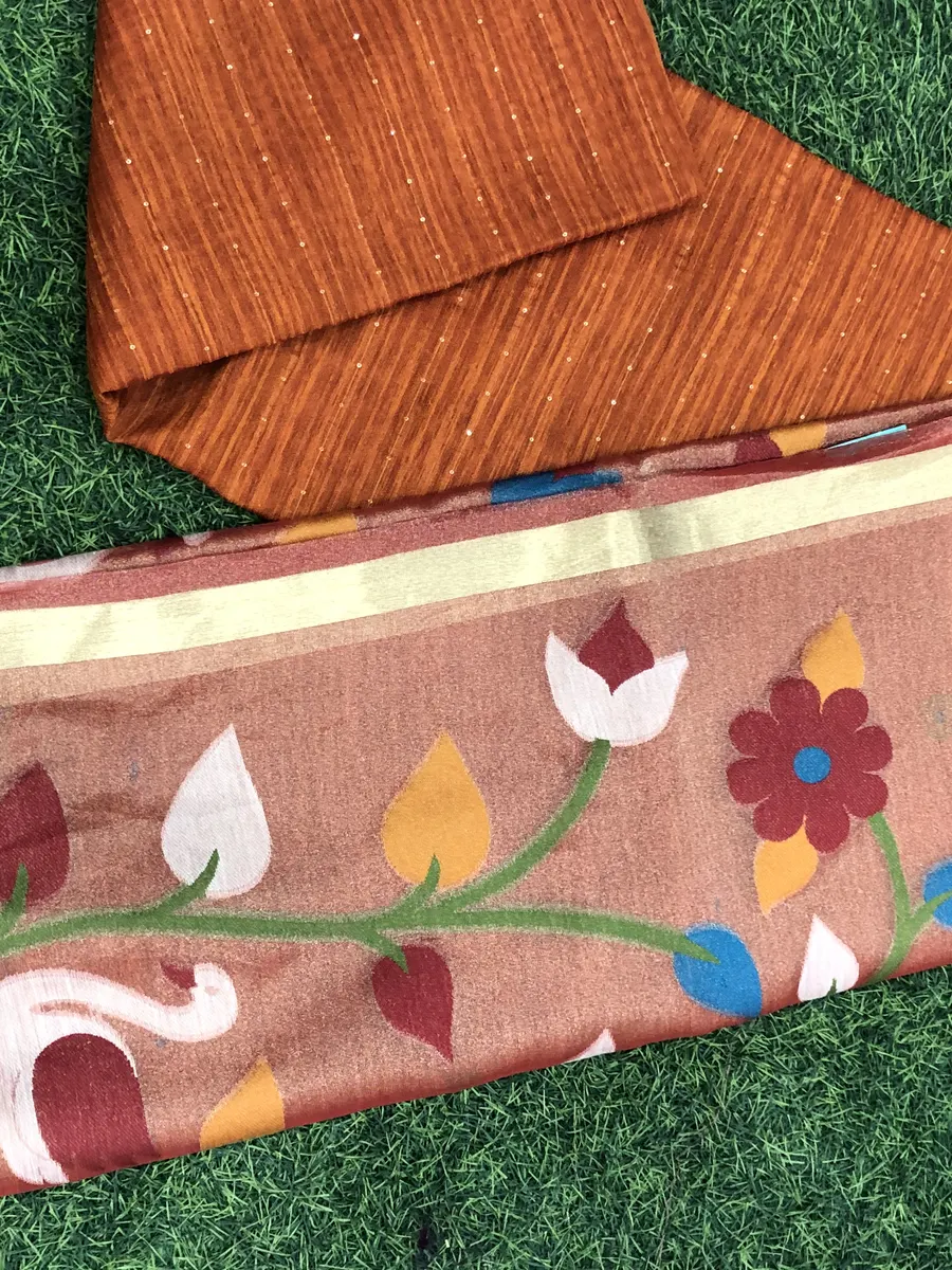 Linen Jamdhani Sarees