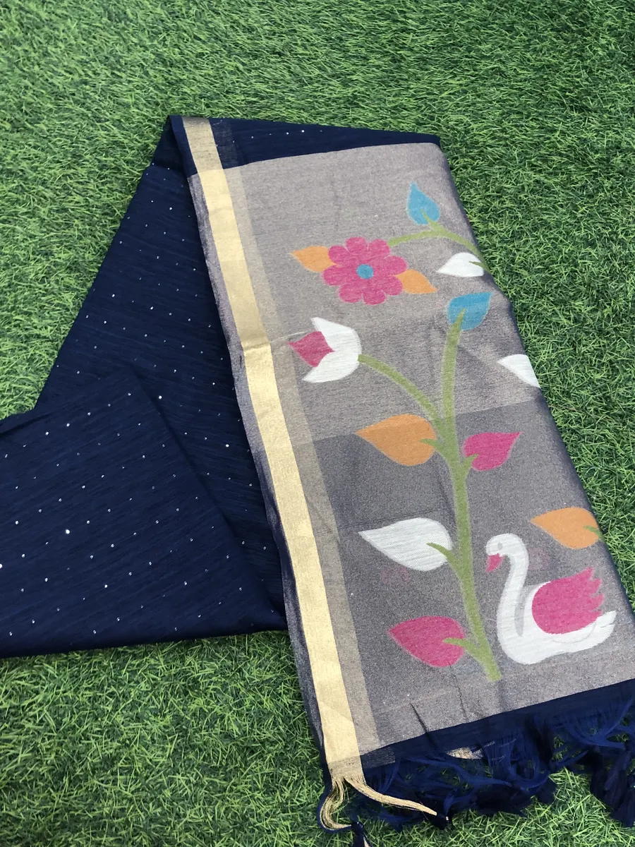 Linen Jamdhani Sarees