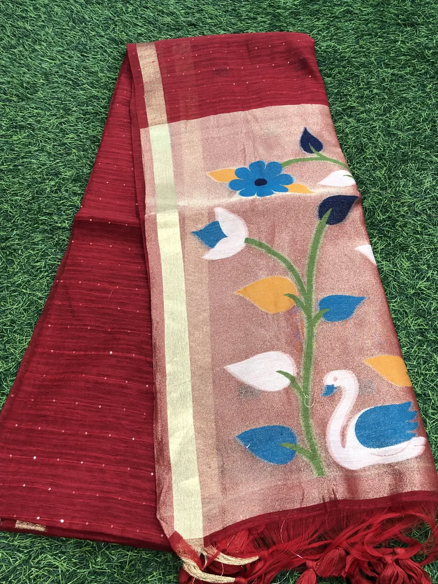 Linen Jamdhani Sarees