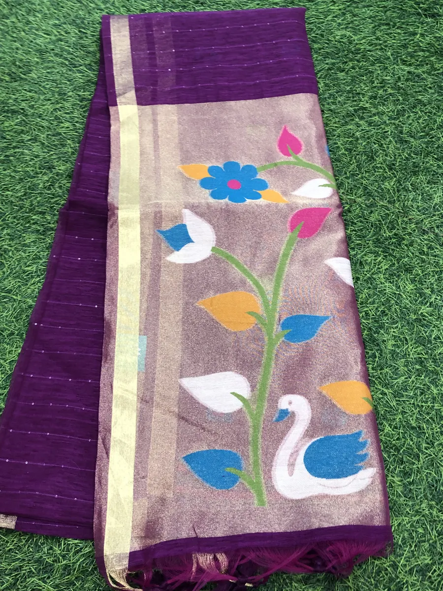 Linen Jamdhani Sarees