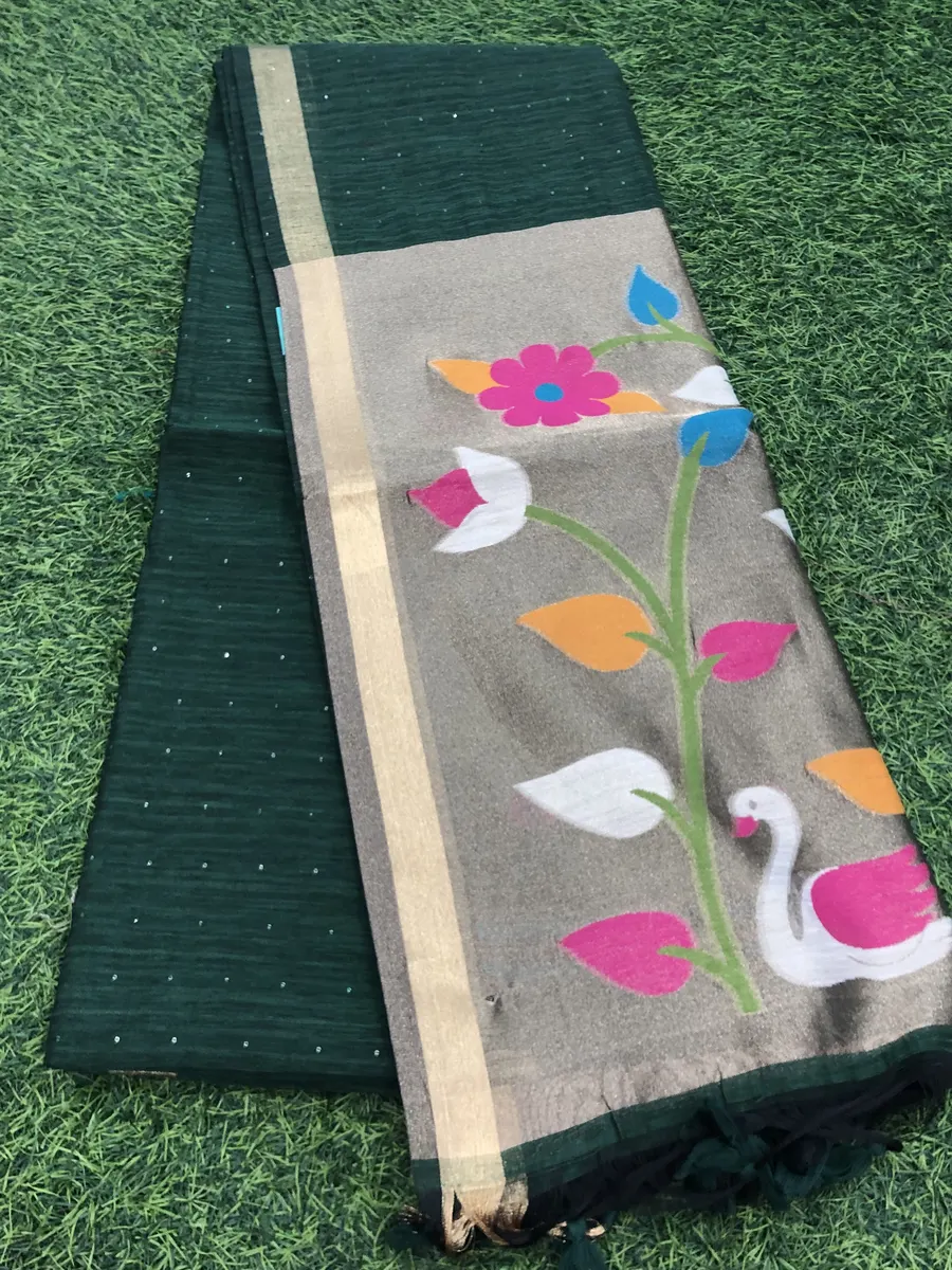 Linen Jamdhani Sarees