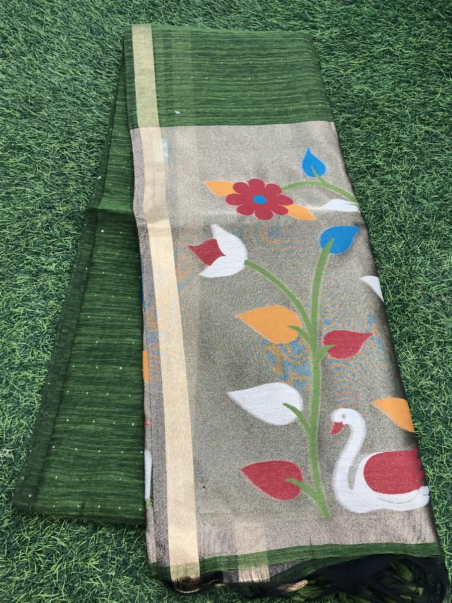 Linen Jamdhani Sarees