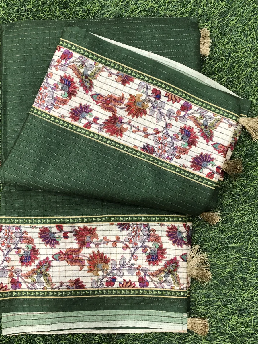 Tusser Checks Sarees