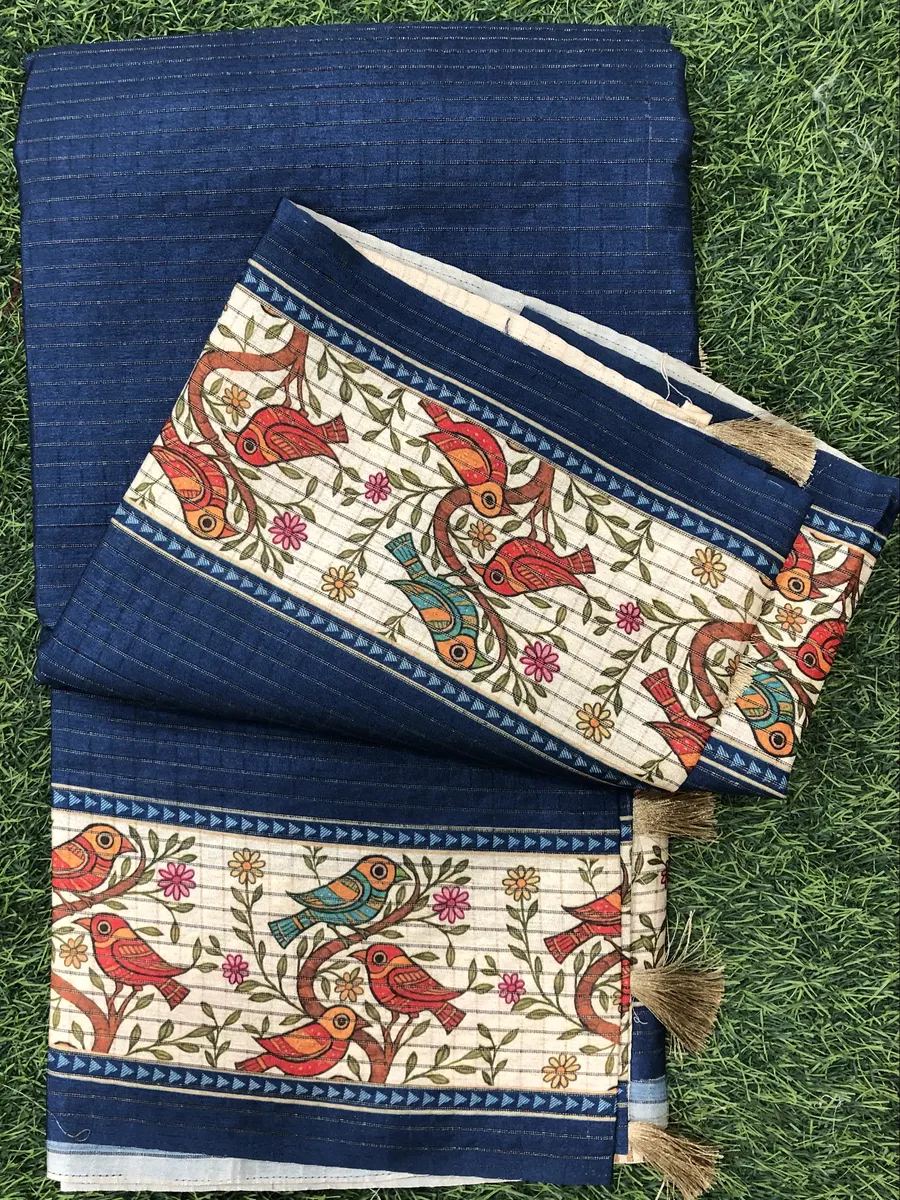 Tusser Checks Sarees
