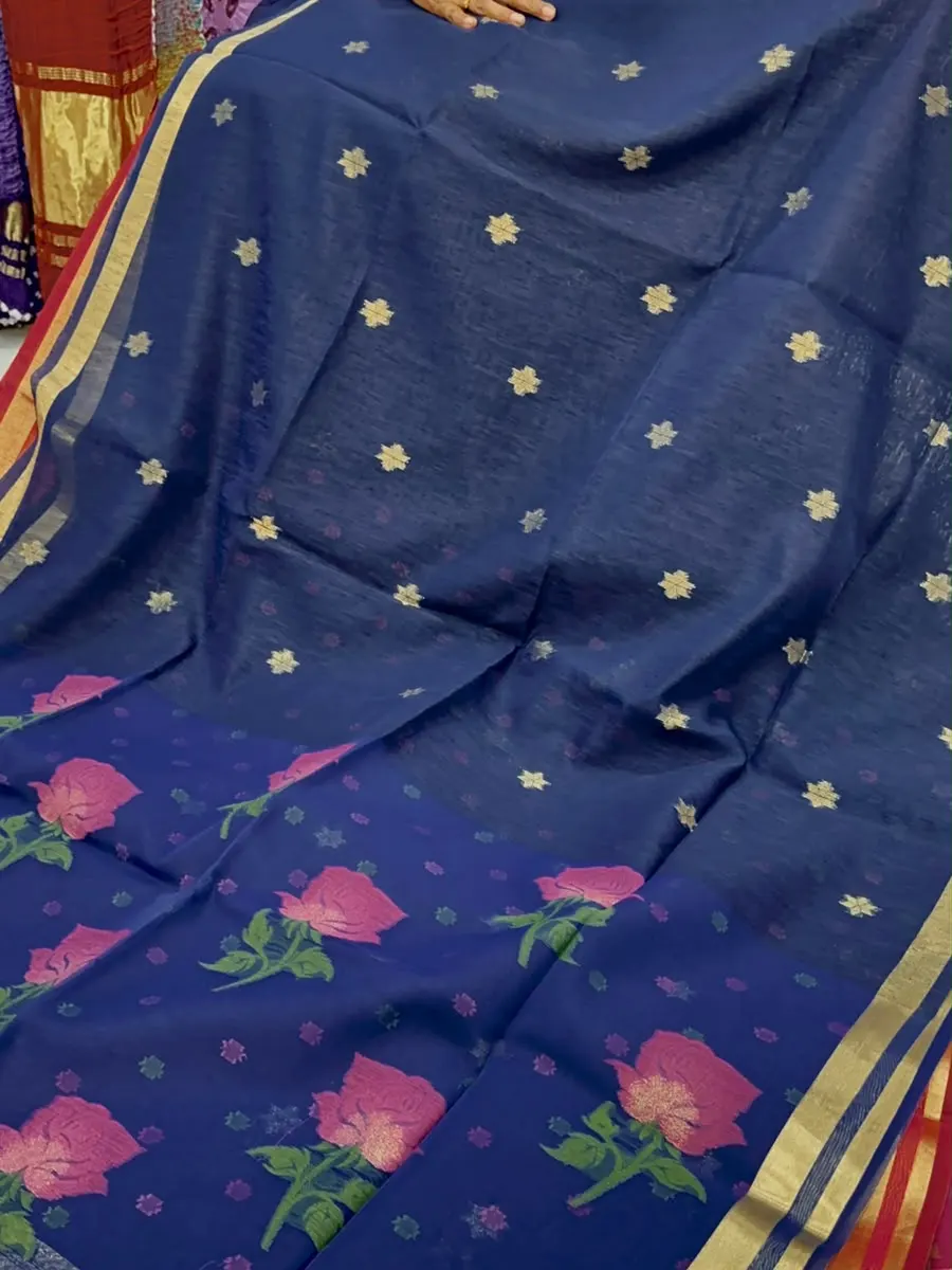 Linen Jamdhani Sarees