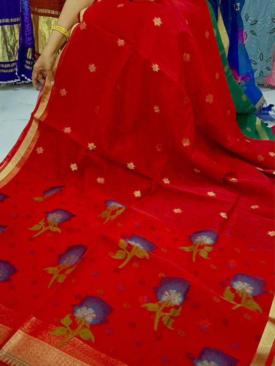 Linen Jamdhani Sarees