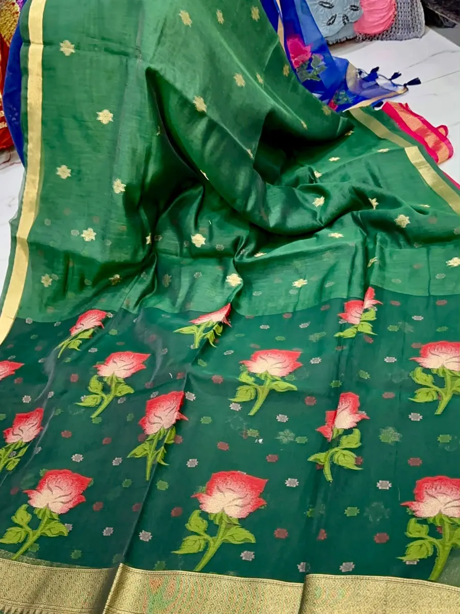Linen Jamdhani Sarees