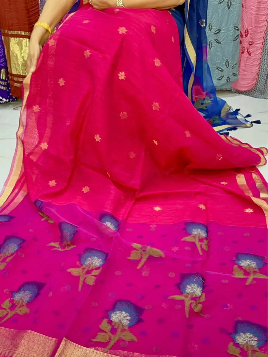 Linen Jamdhani Sarees