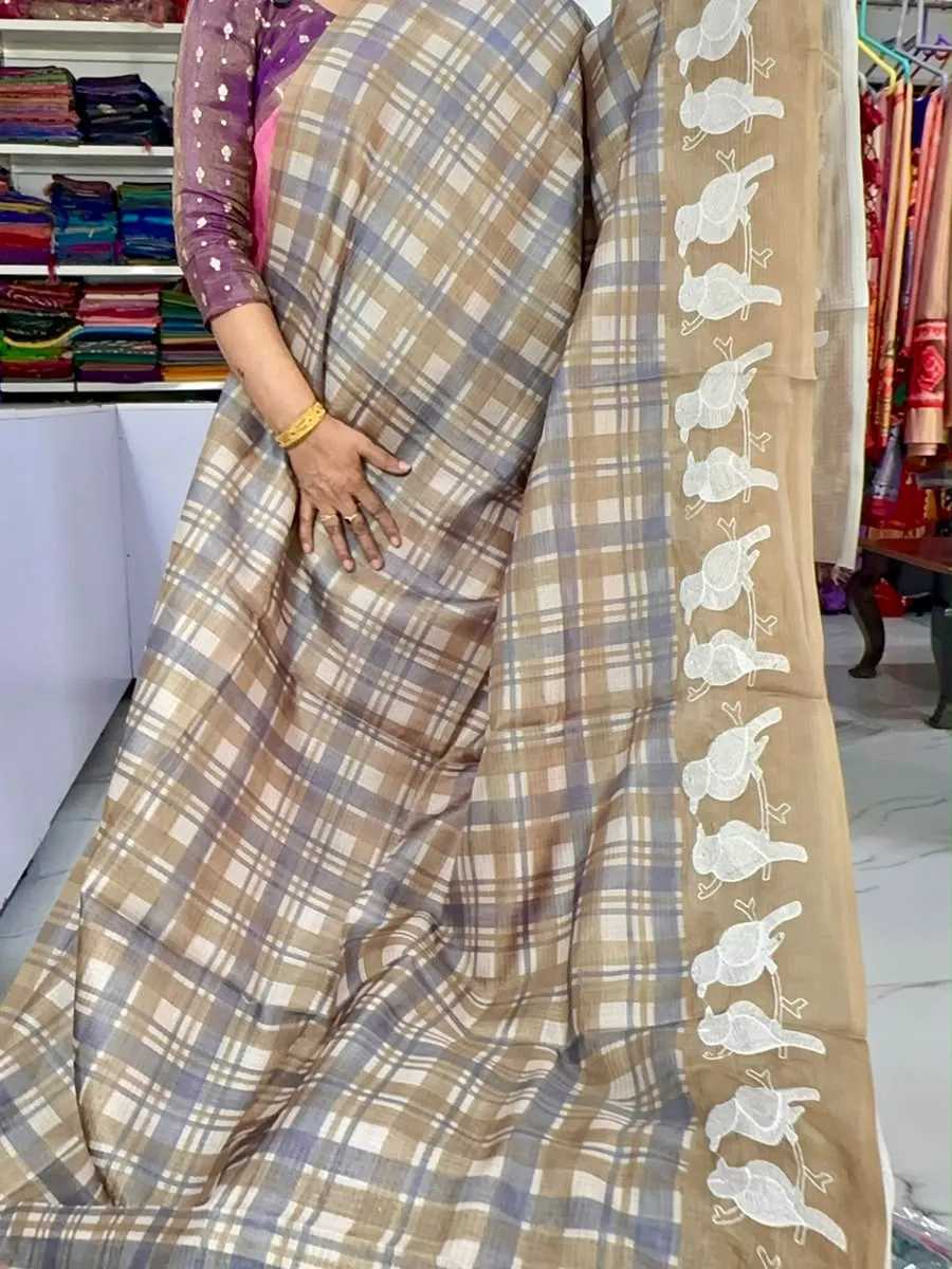Silk Kota checks saree
