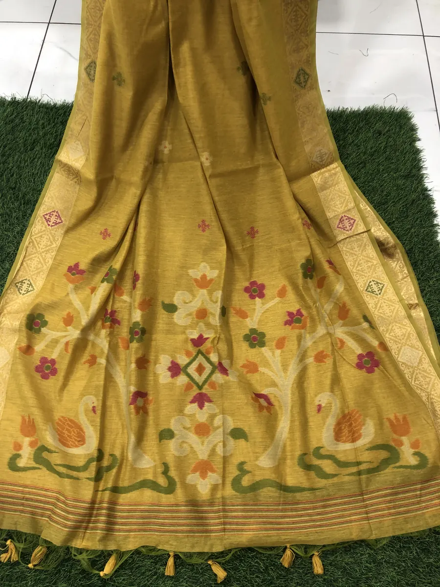 Linen Jamdhani Sarees