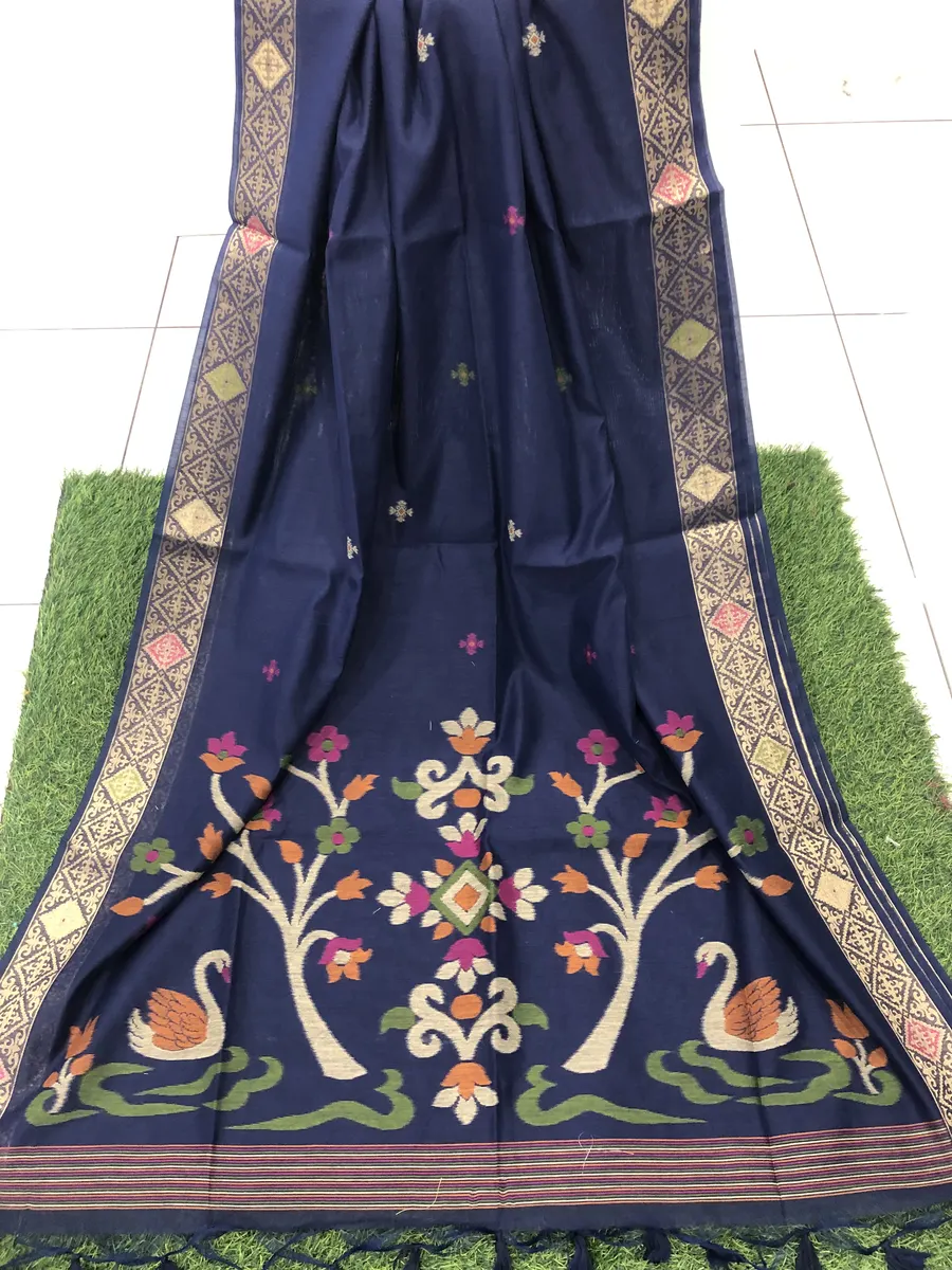 Linen Jamdhani Sarees