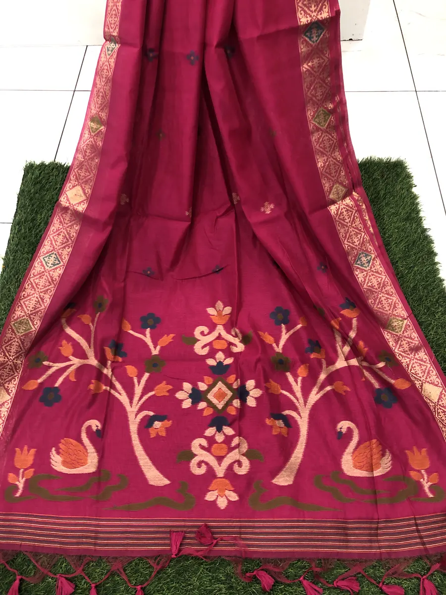 Linen Jamdhani Sarees