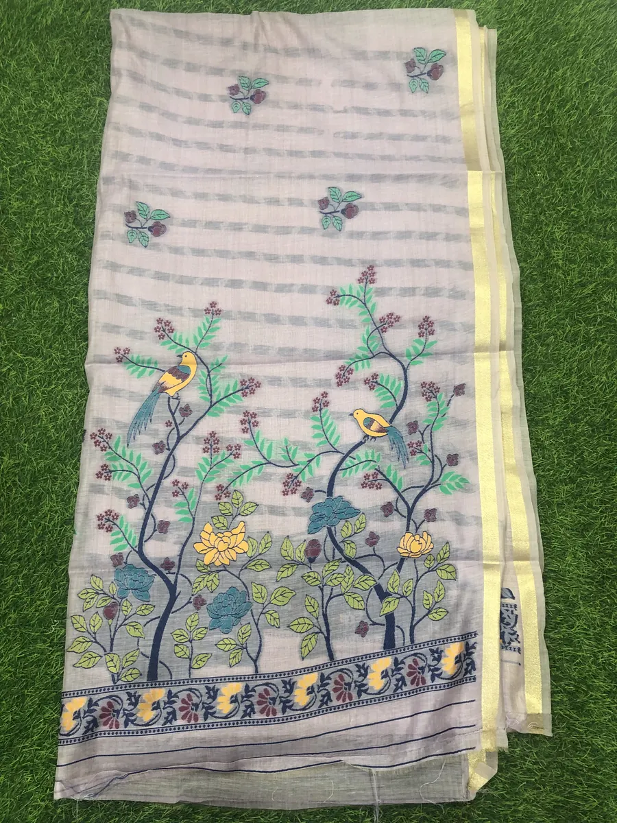 Linen Jamdhani Sarees