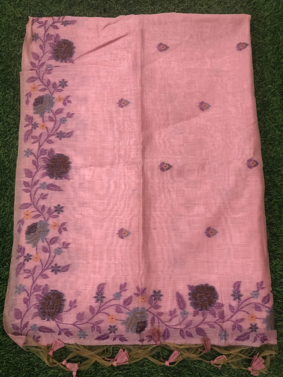 Linen Jamdhani Sarees