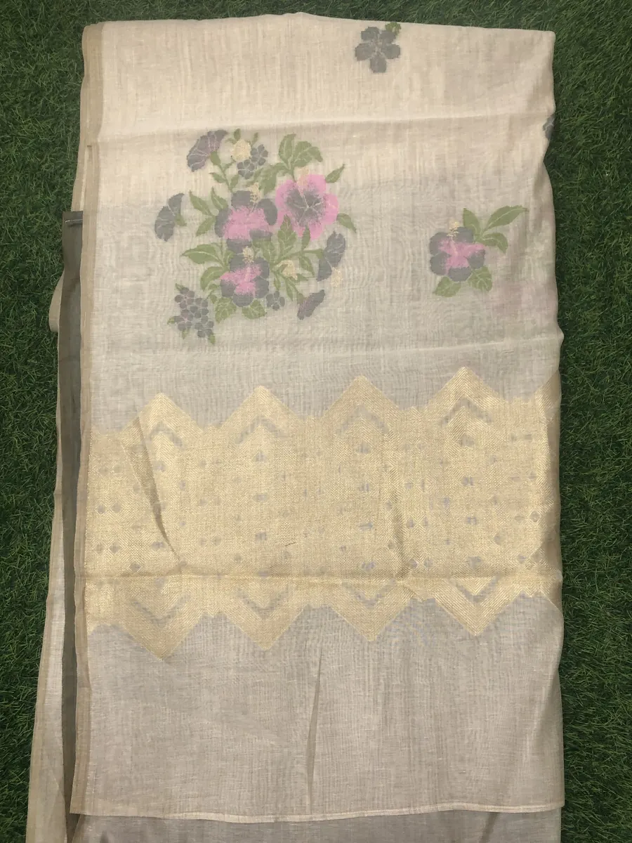 Linen Jamdhani Sarees