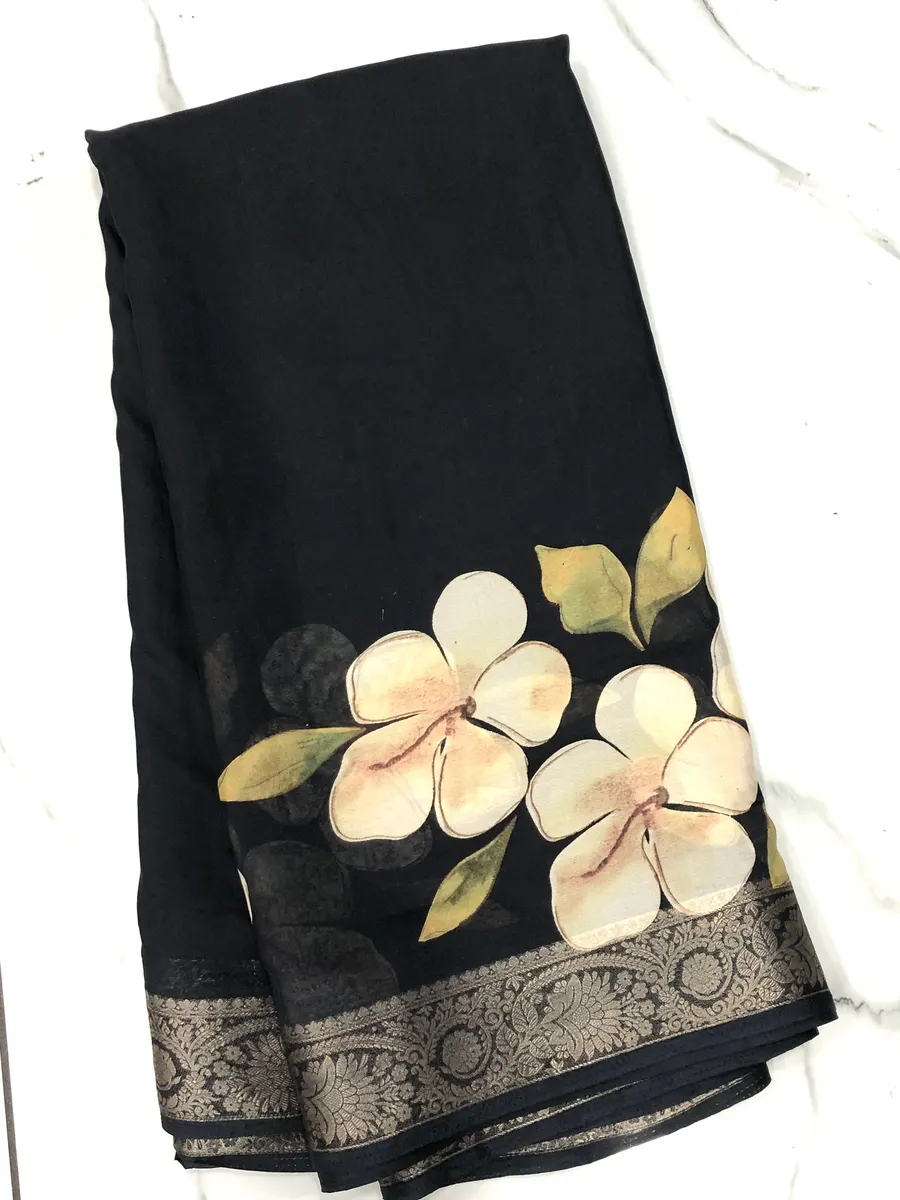 Mangalagiri Chinon Crepes Sarees