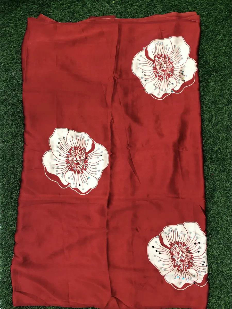 Model Silk Sarees with Mirror Work