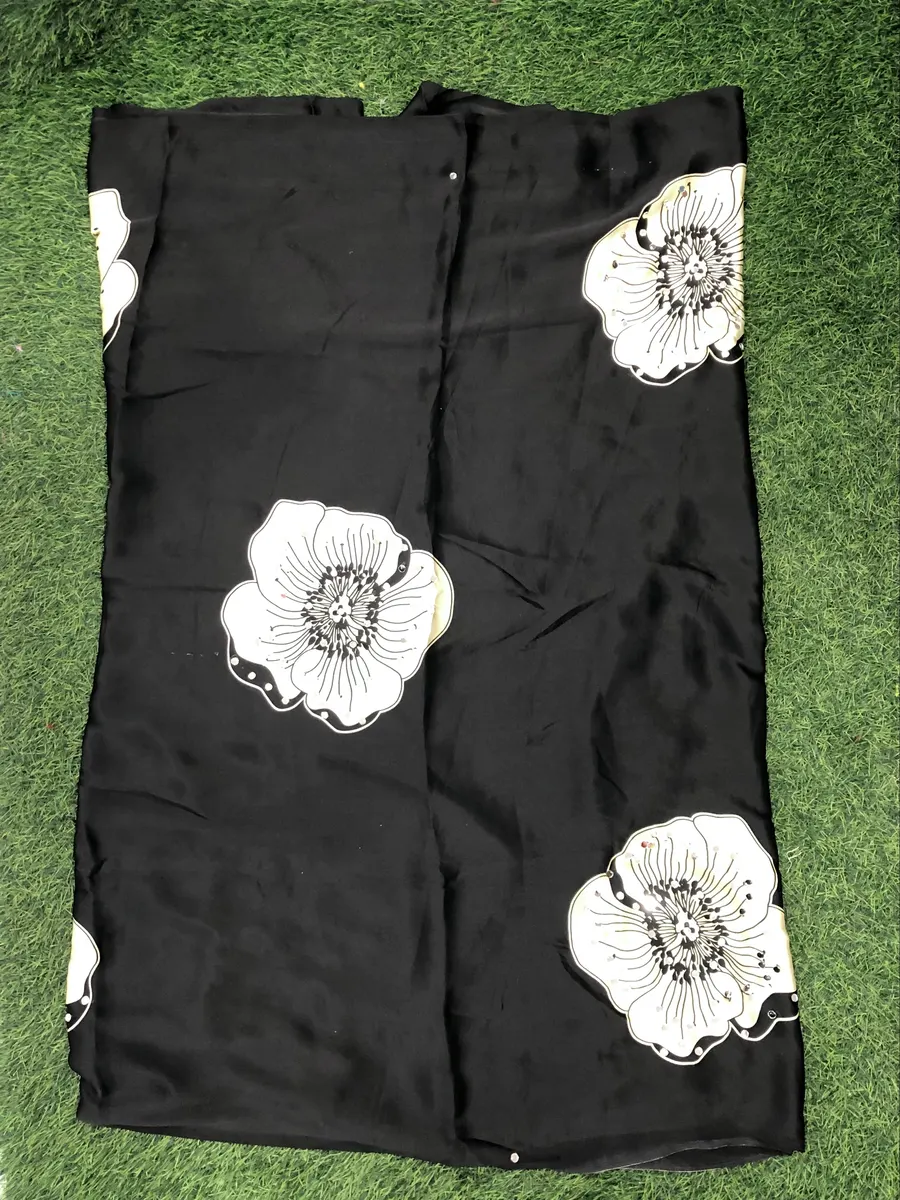 Model Silk Sarees with Mirror Work
