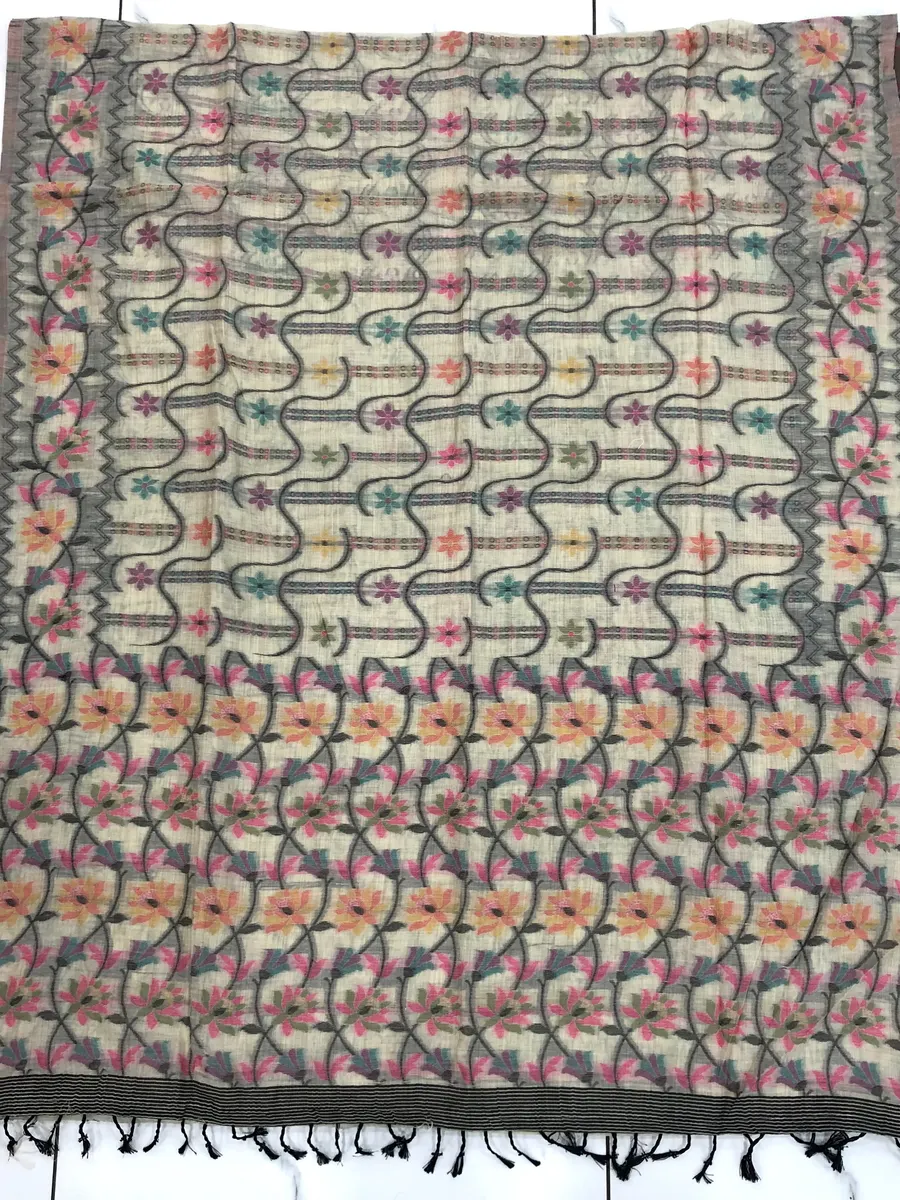 Linen Jamdhani Sarees