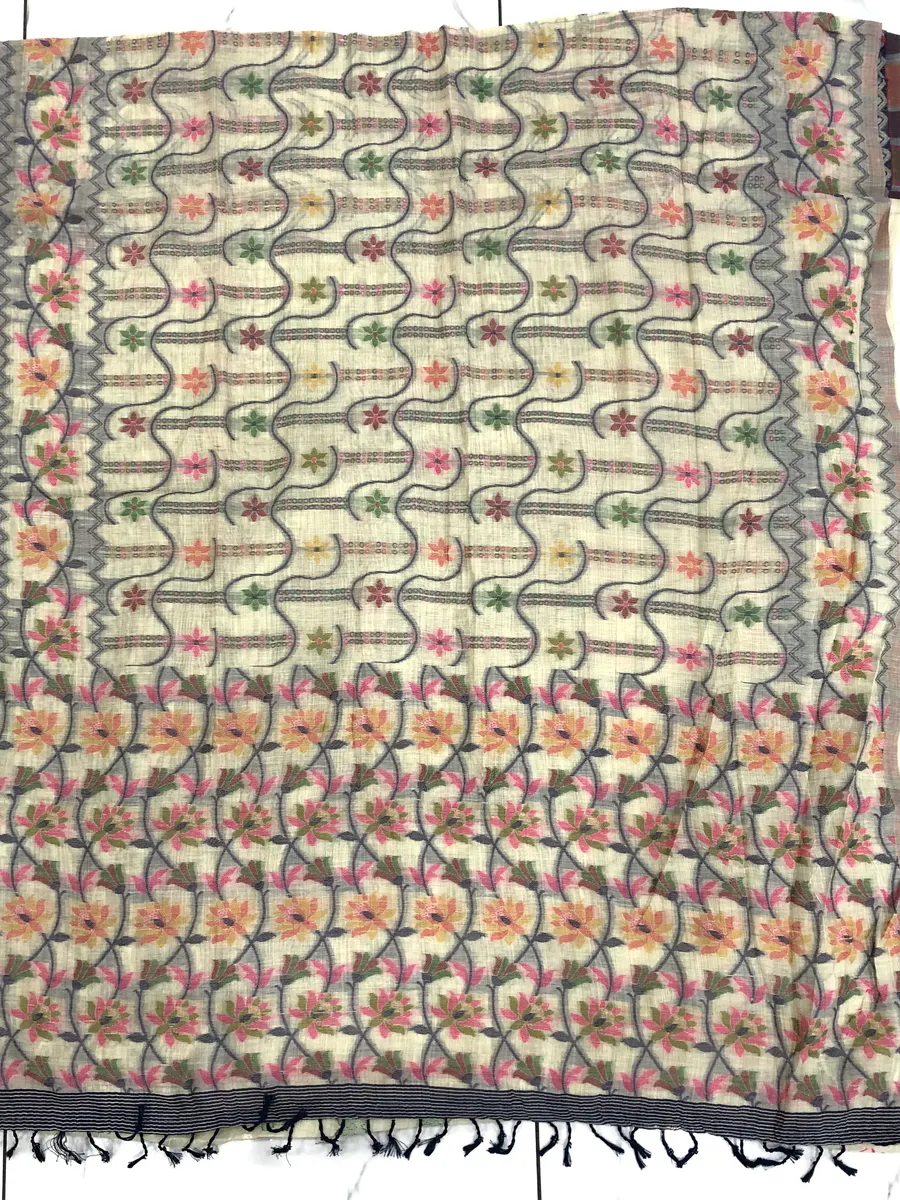 Linen Jamdhani Sarees