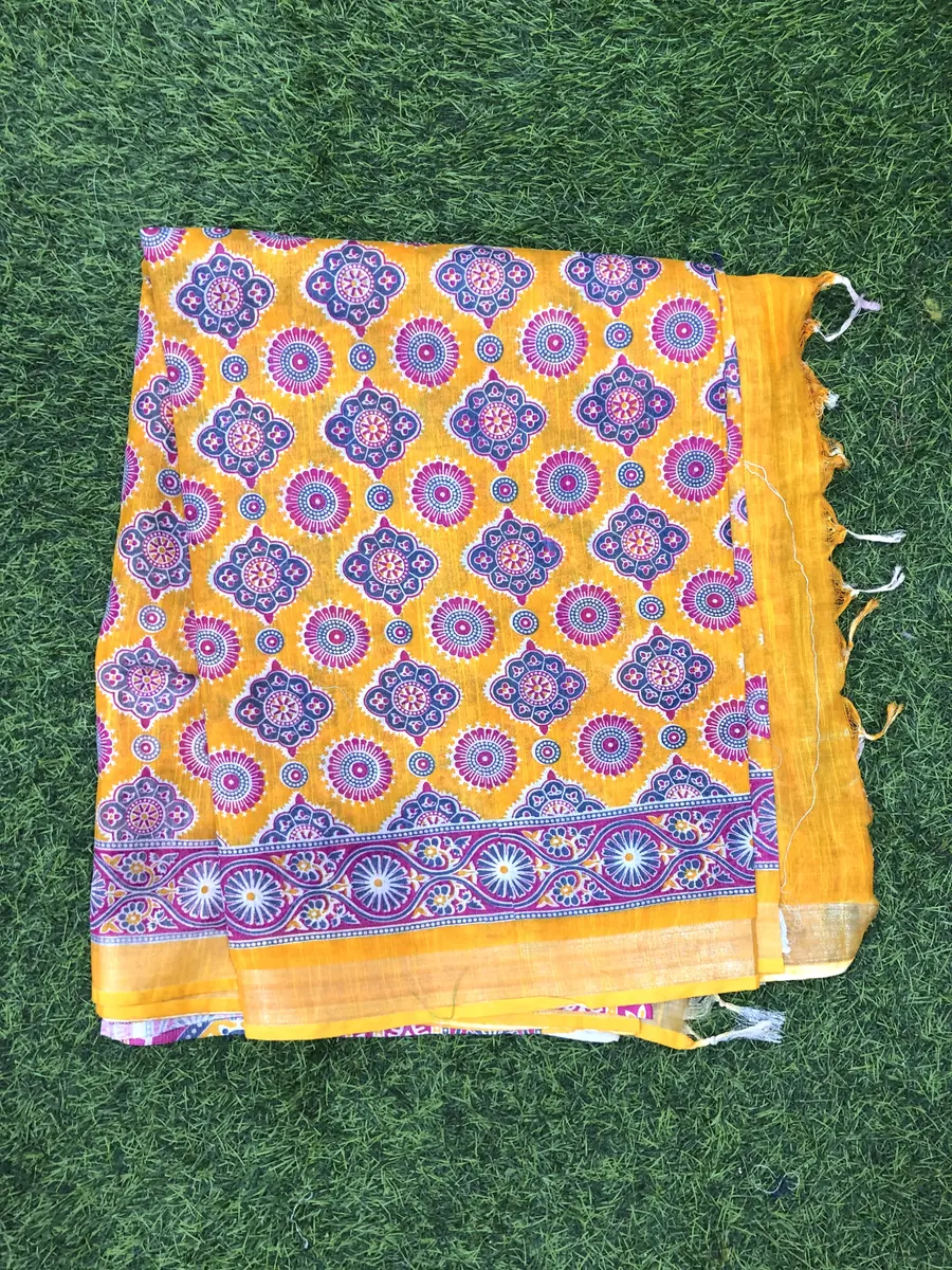Linen Printed Sarees