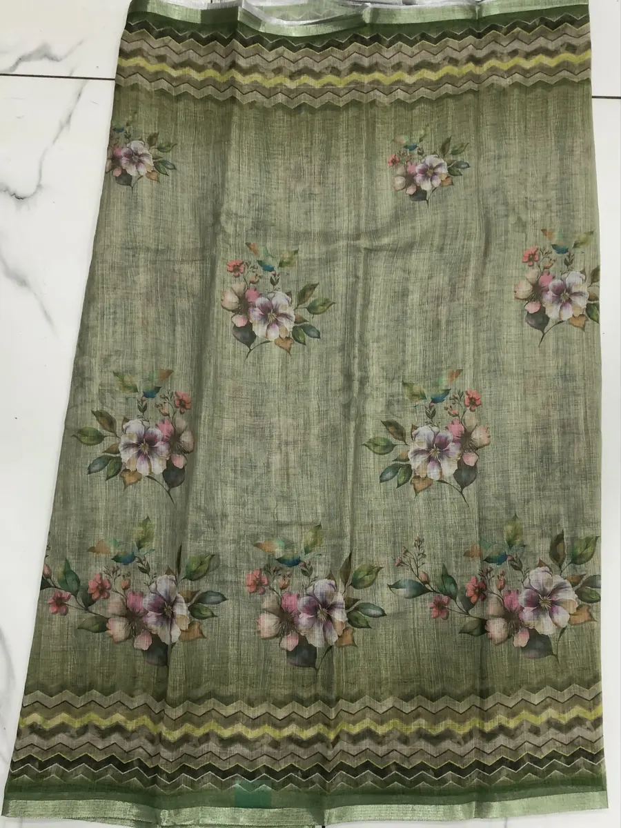Linen Prints Sarees