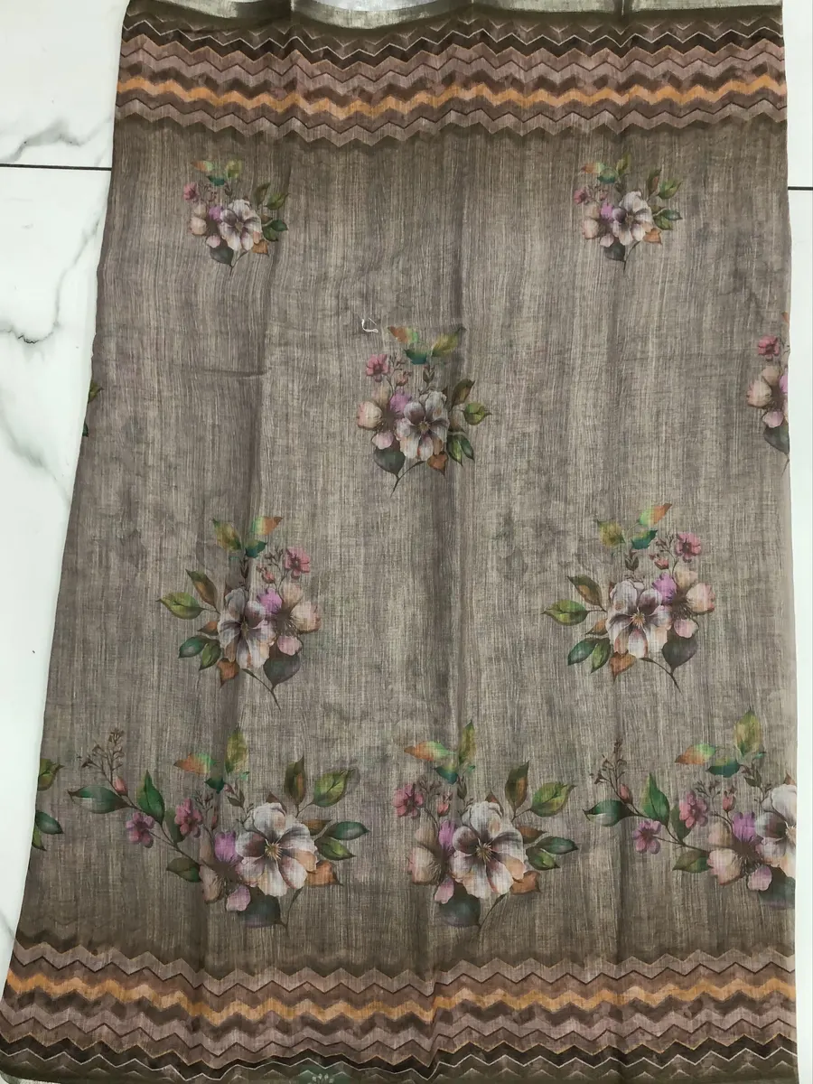 Linen Prints Sarees