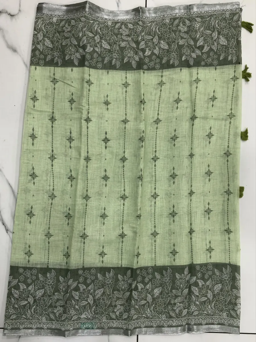 Linen Prints Sarees