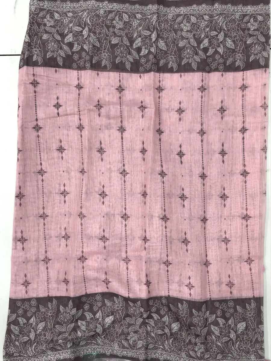 Linen Prints Sarees