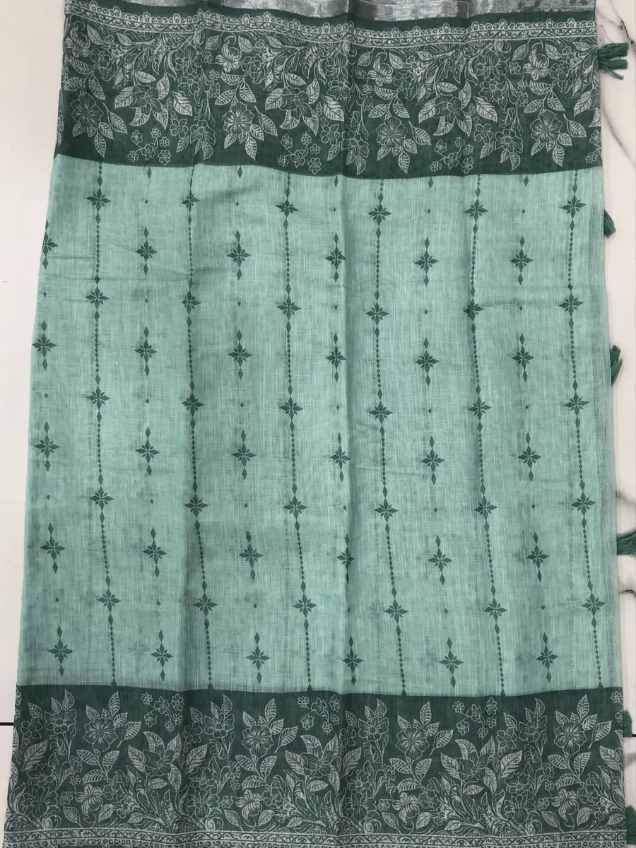 Linen Prints Sarees