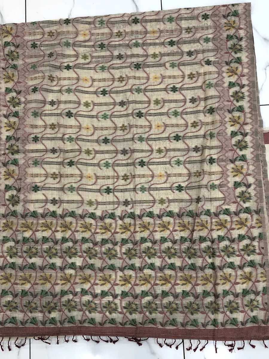 Linen Jamdhani Sarees
